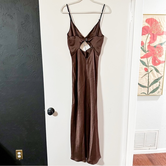Bec & Bridge Hazel Maxi Dress Chocolate Brown Black Size US 6 NWT - Picture 8 of 13